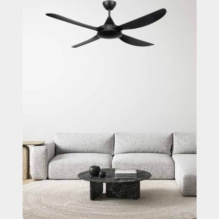 FAN EXTENSION ROD - 1800MM W/LOOM - BLACK