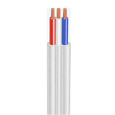 Electra 2.5mm 2 Core & Earth Flat Cable | 100 Metre Drum | PVC Insulation & Sheath | 20A Current Rating | @M of 100 | by Electra Cables