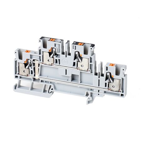 PUSH-IN TERM 4mm 2 LVL CONNECTED 4 CONN BLUE
