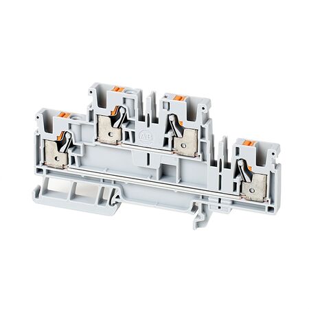 PUSH-IN TERM 4mm 2 LVL 4 CONN GREEN