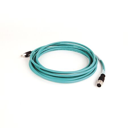 SHIELDED ENET-CBLE HFLEX-PUR 2-PAIR TEAL M12-RJ45 5M