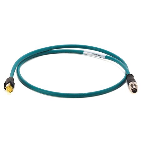 SHIELDED ENET-CBLE HFLEX-PUR 4-PAIR CAT6 TEAL M12-M12 10M