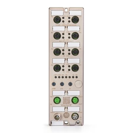 ARMORBLOCK 24V DC ENET 16 SELF CONFIG M12 L CODED AUX PWR