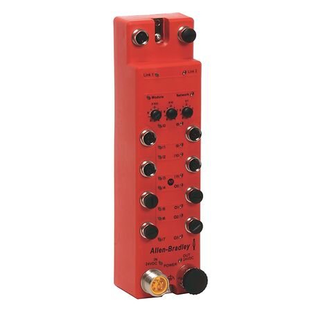 ARMORBLOCK 24V DC SAFETY ENET DLR 8DI/4DO BI DC MICRO M12