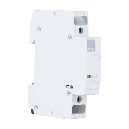 DIN CONTACTOR 16A 2NO 240V AC/DC COIL