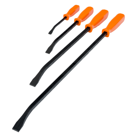Pry Bar Set 4 Piece Forged Steel & Ergonomic Grip Repelec