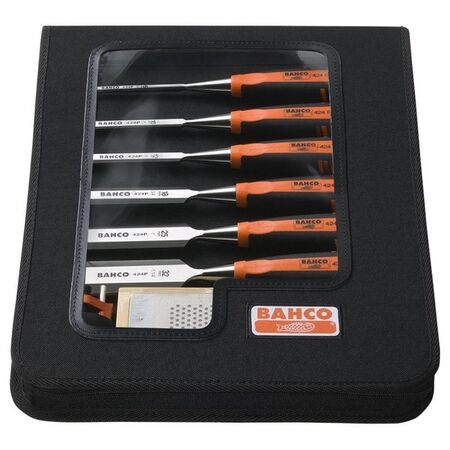 Chisel Set 6 Piece 6-32mm Rubberised Handles Steel Blades Repelec