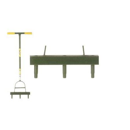 Manual Lawn Aerator Heavy-Duty Steel Frame Ergonomic Grip Repelec