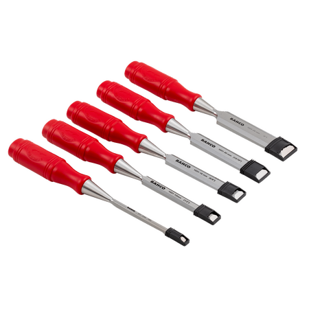 Chisel Set 1031 Series 5PCE Hardened Steel Blades Ergonomic Handles Repelec