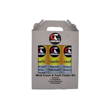 Weld Crack Detection Dye Penetrant Test Kit 3-Piece Set Fast Drying Formula Repelec