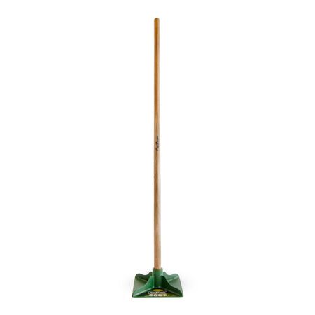 Tamper 254 x 254mm Long Timber Handle Heavy-Duty Steel Head Hardwood Handle Repelec