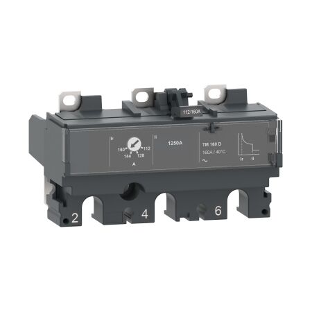 Trip Unit NSX160 AC 3P3D 125A TMD Thermal-Magnetic Protection 3-Pole Configuration Clipsal