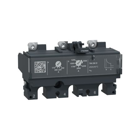 Trip Unit NSX250 AC 3P3D 250A TMD Thermal-Magnetic Protection 3 Poles Clipsal