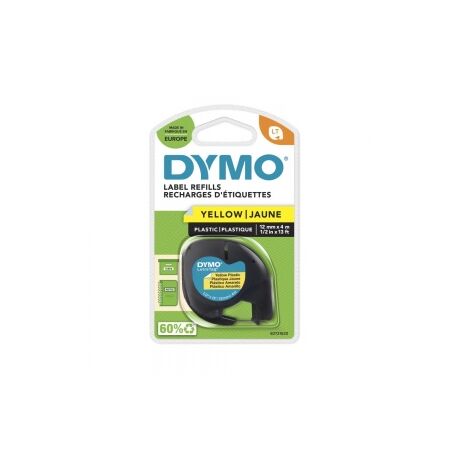LetraTag Paper Label Tape Black on White 12mm x 4m Repelec