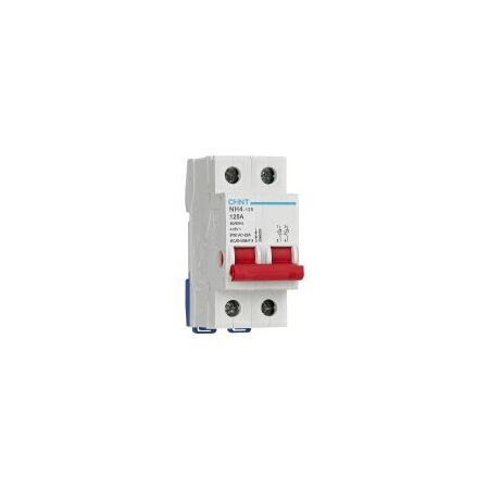 Isolator Switch Disconnector 2P 63A DIN Rail Red Toggle NH4 Chint