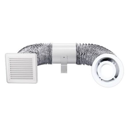 Shower Light & Exhaust Kit 150mm Inline Fan 10W LED White Ventair