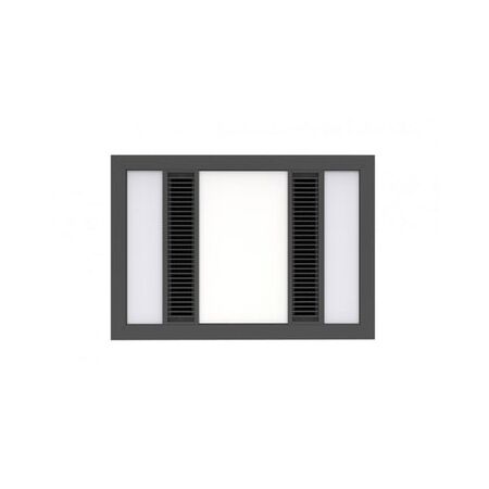 Manrose Rio 3-in-1 Heater Exhaust Light Matte Black Ventair
