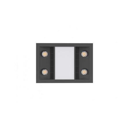 Manrose Capri 3-in-1 Heater Exhaust Light Matte Black Ventair