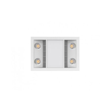Manrose Capri 3-in-1 Heater Exhaust Light White Ventair