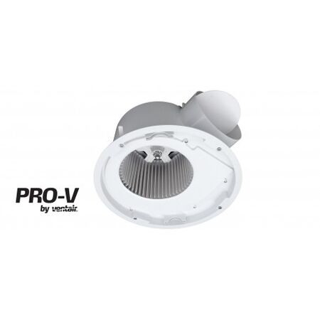 Side Ducted Exhaust Fan Body 225mm 296mm Cut-out White Ventair