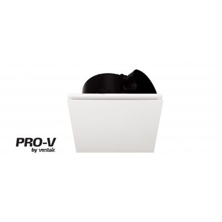 High Flow Side Ducted Exhaust Fan 200mm Square White Ventair