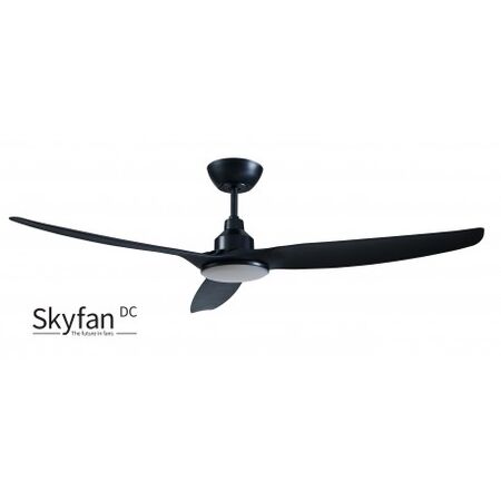 SKYFAN 1500mm 3 Blade DC Ceiling Fan 20W LED Black Ventair