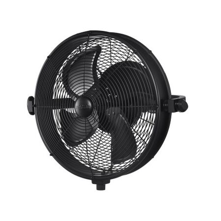 TILT360 43cm Wall Drum Fan 4 Blade 3 Speed 180W Black Ventair