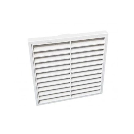 150mm Standard Square Fixed Louvre Grille White Ventair