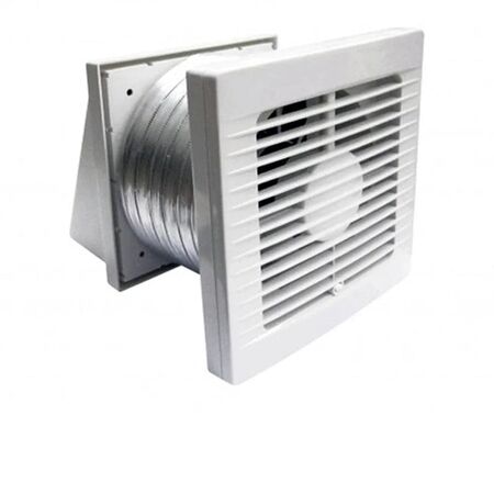 150mm Through-Wall Exhaust Fan Kit 313m³/h White Ventair