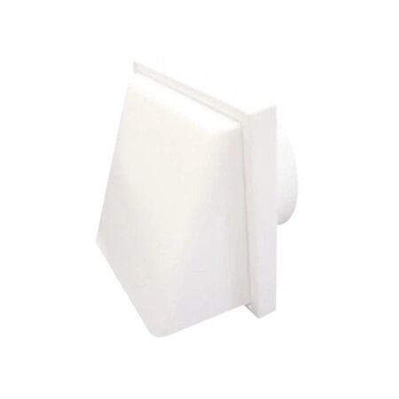150mm Weather Proof Cowl with Draft Shutter White Ventair