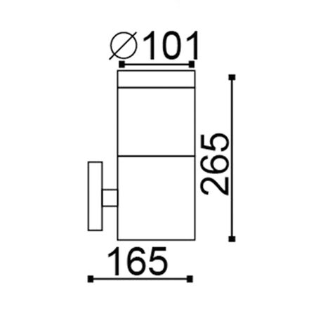 Outdoor Wall Light Elanora ES Stainless Steel IP44 CLA Lighting