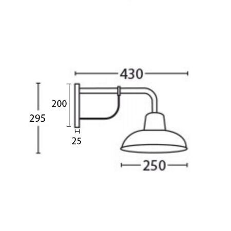 Wall Light ES Dome Aged Copper IP23 Brass Bracket CLA Lighting