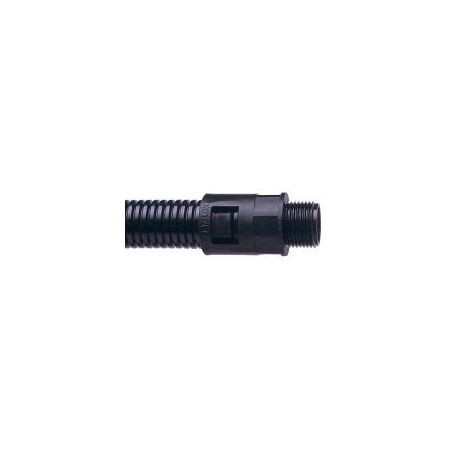 Straight Fixed Fitting M25 28mm IP66 Nylon Black Adaptaflex