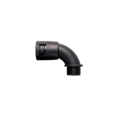 90 Degree Swivel Conduit Fitting M25 28mm IP66 Black Adaptaflex
