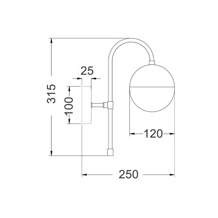 Wall Light G9 Round Opal Glass Satin Gold Bracket CLA Lighting
