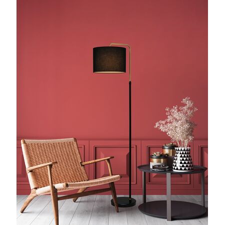 Floor Lamp ES Black Drum Marble Adjustable 320mm CLA Lighting
