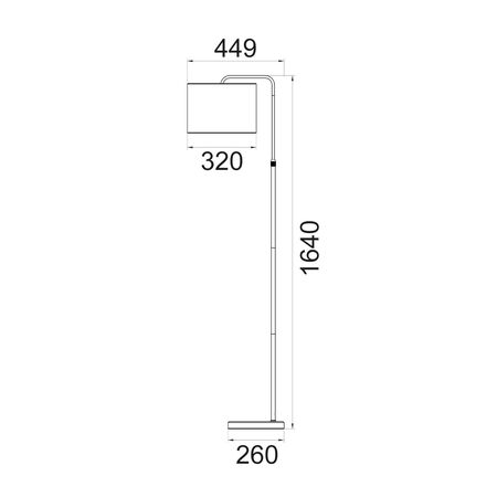 Floor Lamp ES Black Drum Marble Adjustable 320mm CLA Lighting
