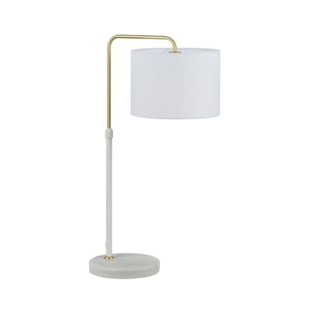 Table Lamp ES Drum Adjustable Marble Black 220mm CLA Lighting