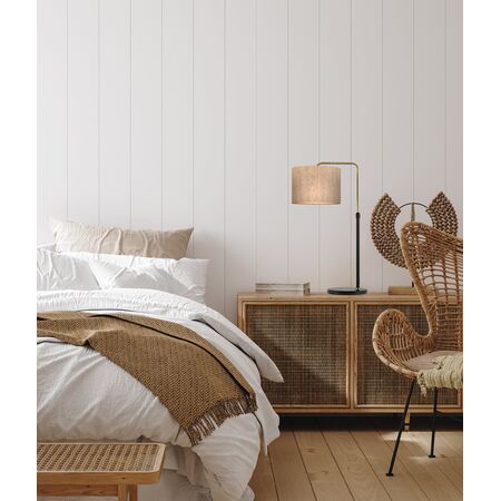 Table Lamp ES Drum Adjustable Marble White 220mm CLA Lighting