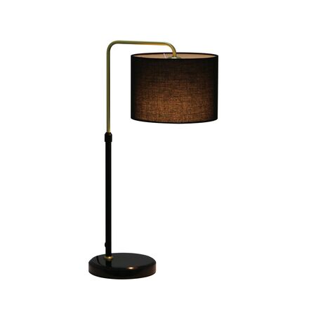 Table Lamp ES Drum Adjustable Marble White 220mm CLA Lighting