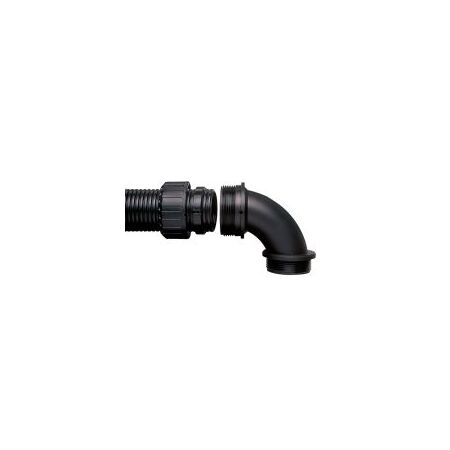 Adaptaseal 90 Degree Elbow 16mm Conduit M20 Male Black Adaptaflex