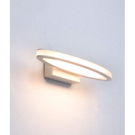 Wall Light 6W Oval Matt White 3000K Frosted 460lm CLA Lighting