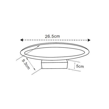 Wall Light 6W Oval Matt White 3000K Frosted 460lm CLA Lighting