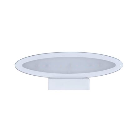Wall Light 6W Oval Matt White 3000K Frosted 460lm CLA Lighting