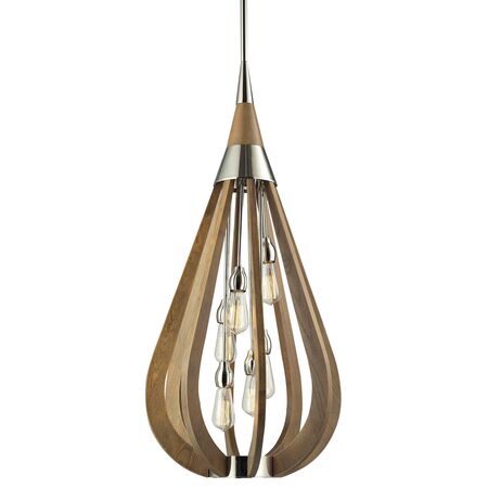 Pendant Light 6 Light ES Winter Moss Tear Drop 492mm CLA Lighting