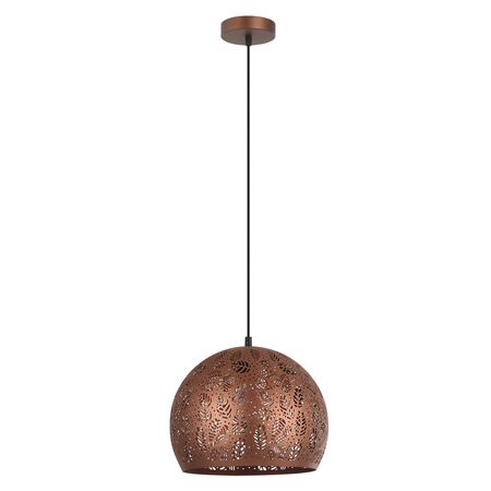 Pendant ES Black Embossed Dome Gold Interior 300mm CLA Lighting