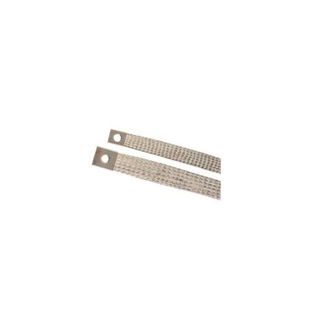 Flexible Copper Earth Braid 200A 400mm Long Two M12 Studs Cabac