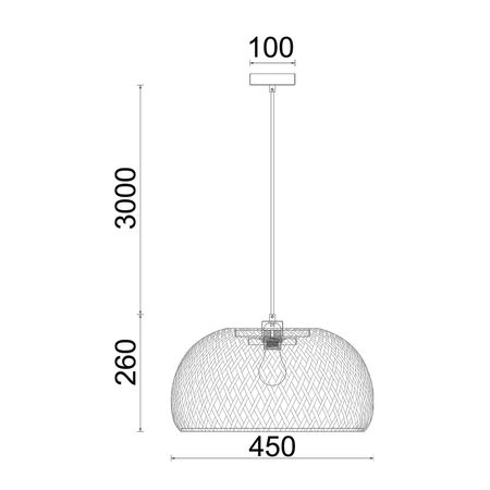 Pendant Light ES Large Bamboo 450mm x 260mm CLA Lighting