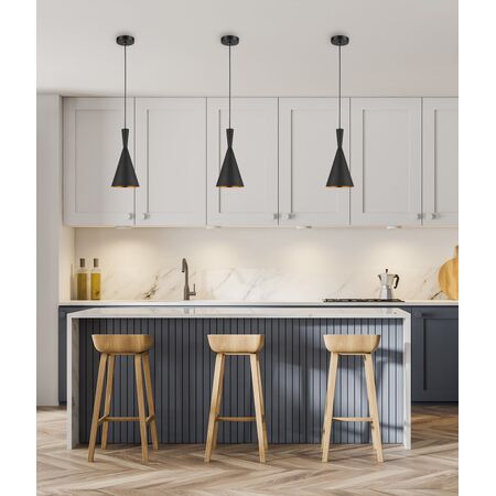 Pendant Light ES Cone Black 190mm CLA Lighting