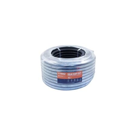 Solar Corrugated Conduit Heavy Duty 25mm Roll of 50m Black Tripac